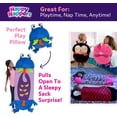 thumbnail image 3 of Happy Nappers - Blue Monster 31540 (Medium) Pillow & Sleepy Sack - Comfy, Cozy, Compact, Super Soft, Warm, All Season, Sleeping Bag with Pillow - 54” x 20” (Blue), 3 of 5
