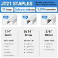 thumbnail image 6 of 5,000 Counts MEITE 22GA JT21 Crown Staples 3/8" Length Galvanized Upholstery Staples, 6 of 7