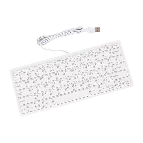 Office Home USB Corded Keyboard Quiet Feedback 72-Key Wide Compatibility For PC