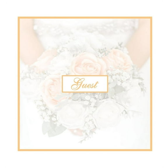 Guest Book for Weddings: Hard Cover Guestbook With 110 Pages 8.5 x 8.5 Sign In Memory Book Keepsake For Wedding Guest, B, (Hardcover)