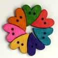 thumbnail image 5 of 200 PCS  Wooden Buttons DIY Green Colorful Curved Heart Random Mixed Wood Buttons Craft Scrapbooking Sewing Clothing Accessories (Mixing Color), 5 of 8