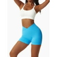thumbnail image 3 of Sociala Women's Workout Gym Shorts Booty V Cross Yoga Biker Shorts, 3 of 6
