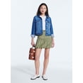 thumbnail image 4 of Free Assembly Women's Cropped Denim Jacket with Long Sleeves, Sizes XS-XXL, 4 of 7