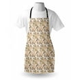 thumbnail image 3 of Leaf Apron Floral Abstract Pattern Leaf Silhouettes in Retro Colors Gardening Plants, Unisex Kitchen Bib Apron with Adjustable Neck for Cooking Baking Gardening, Army Green Tan Brown, by Ambesonne, 3 of 3