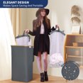 thumbnail image 4 of YIHATA Tall Collapsible Laundry Hamper, Light Grey, 4 of 8