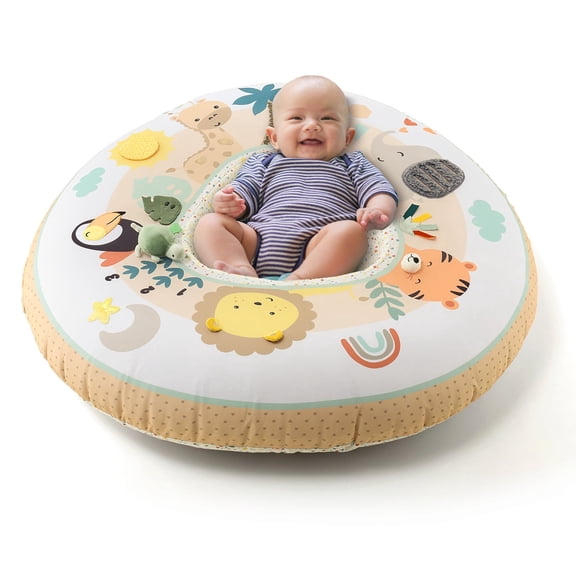 The Peanutshell Inflatable Play Ring Activity Center - Beige Safari