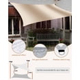 thumbnail image 6 of Outdoor Sun Shade Sail 8'x10', Khaki Ombre Patio Beach Shade Canopy Cloth Waterproof, Modern Abstract Art Farmhouse Gradient TearResistant & UV Protection Sun Sail for Backyard Garden Deck, 6 of 9