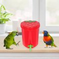 thumbnail image 4 of Cubo de basura para loros, inteligencia, desarrollo de aves de plástico, suministros, juguete para loros, mini cubo de basura con forma de fresa, 4 of 7