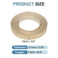 thumbnail image 2 of Uxcell Edge Banding, Wood Veneer Tape Pre-glued Flexible Plywood Edge Banding with Hot Melt Adhesive for Furniture Restoration Birch 3/4 Inch x 25 ft, 2 of 7