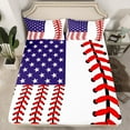 thumbnail image 2 of Castle Fairy Boys Girls Gamer Baseball 4Pcs Bed Sheets,Sport Gamer King Sheets,USA Flag Super Cozy Sheet Set,Lightweight Room Decor, 2 of 7