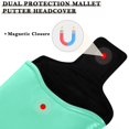 thumbnail image 3 of Haosy Spearmint Golf Mallet Putter Cover Strong Magnetic Leather Golf Club Headcover Closure, 3 of 7