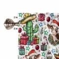 thumbnail image 5 of Christmas Kitchen Curtain 2 Panels Tiers Curtains 45 Inch Length, Western Cow Cactus Xmas Balls Botanical Curtains Rod Pocket Curtains Window Drapes Treatment Window Cafe Curtains, 5 of 5