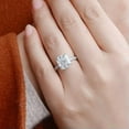 thumbnail image 4 of K-KED Elegant Women Wedding Ring Cubic Zircon 925 Silver Filled Ring Sz 6-10-10, 4 of 6