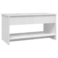 thumbnail image 3 of 809653 vidaXL Coffee Table High Gloss White 102x50x52,5 cm Engineered Wood, 3 of 5