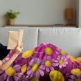 thumbnail image 3 of Abstract Soft Flannel Fleece Blanket, Flowers Cartoon Summer Garden Happy Cheering Flourish Vibrant Display, Cozy Plush for Indoor and Outdoor Use, 50" x 60", Hot Pink Lilac Orange, by Ambesonne, 3 of 5