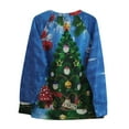 thumbnail image 4 of Womens Clothes 2026 ! asdoklhq Christmas Clothing Under $5.00,Women's Christmas Sweatshirt Casual Loose Pullover Top, 4 of 9