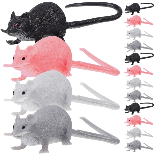 16 piezas de rata falsa Kawaii ratón miniatura ratones ornamento Halloween dormitorio jardín decoraciones