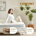 thumbnail image 4 of 12"Hybrid Mattress in a Box with Memory Foam and Pocket Spring for Pressure Relief & Comfort Sleep & Zoned Support, Medium Firm,CertiPUR-US & OEKO-TEX, 4 of 7