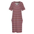thumbnail image 4 of Bubble Chevron - Tallahassee Vestido suelto con bolsillo vestido de noche elegante y elegante ropa para mujer, 4 of 7