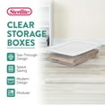 thumbnail image 6 of Sterilite 28 Qt Storage Box, Stackable Plastic Container, Home Organizer, White, 30 Pack, 6 of 6
