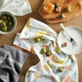 thumbnail image 2 of Martha Stewart Amber Floral Kitchen Towel Set 2-Pack, Yellow/Coral, 16"x28", 2 of 10