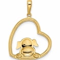 thumbnail image 3 of 14K Yellow & Rhodium White D/C Puppy In Heart Pendant (27.27 X 19.25) Made Peru -Jewelry By Sweet Pea, 3 of 7