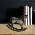 thumbnail image 6 of Dualoai Rocking Horse Artistic Wood Sculpture for Cabinet Table Centerpiece Tabletop Black, 6 of 9