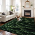thumbnail image 2 of 5'x8' Area Rugs, Green Forest Indoor Outdoor Area Rug for Living Room Bedroom, Pine Trees Modern Mysterious Art Washable Bathroom Rugs Kitchen Floor Carpet Mats Home Decor Aesthetic, 2 of 8