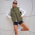 thumbnail image 6 of SUNBS Puffer Vest for Women Sleeveless Quilted Cropped Jacket Lightweight Stand-up Collar Winter Clothing with Pockets, 6 of 8