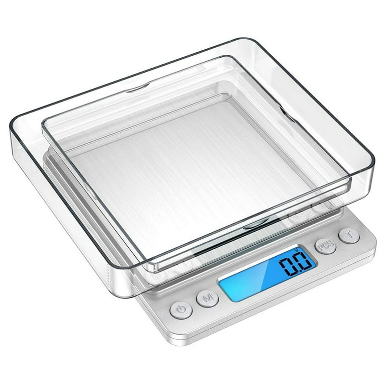  KitchenTour Digital Kitchen Scale - 3000g/0.1g High Accuracy  Precision Multifunction Food Meat Scale with Back-Lit LCD Display(Batteries  Included): Home & Kitchen