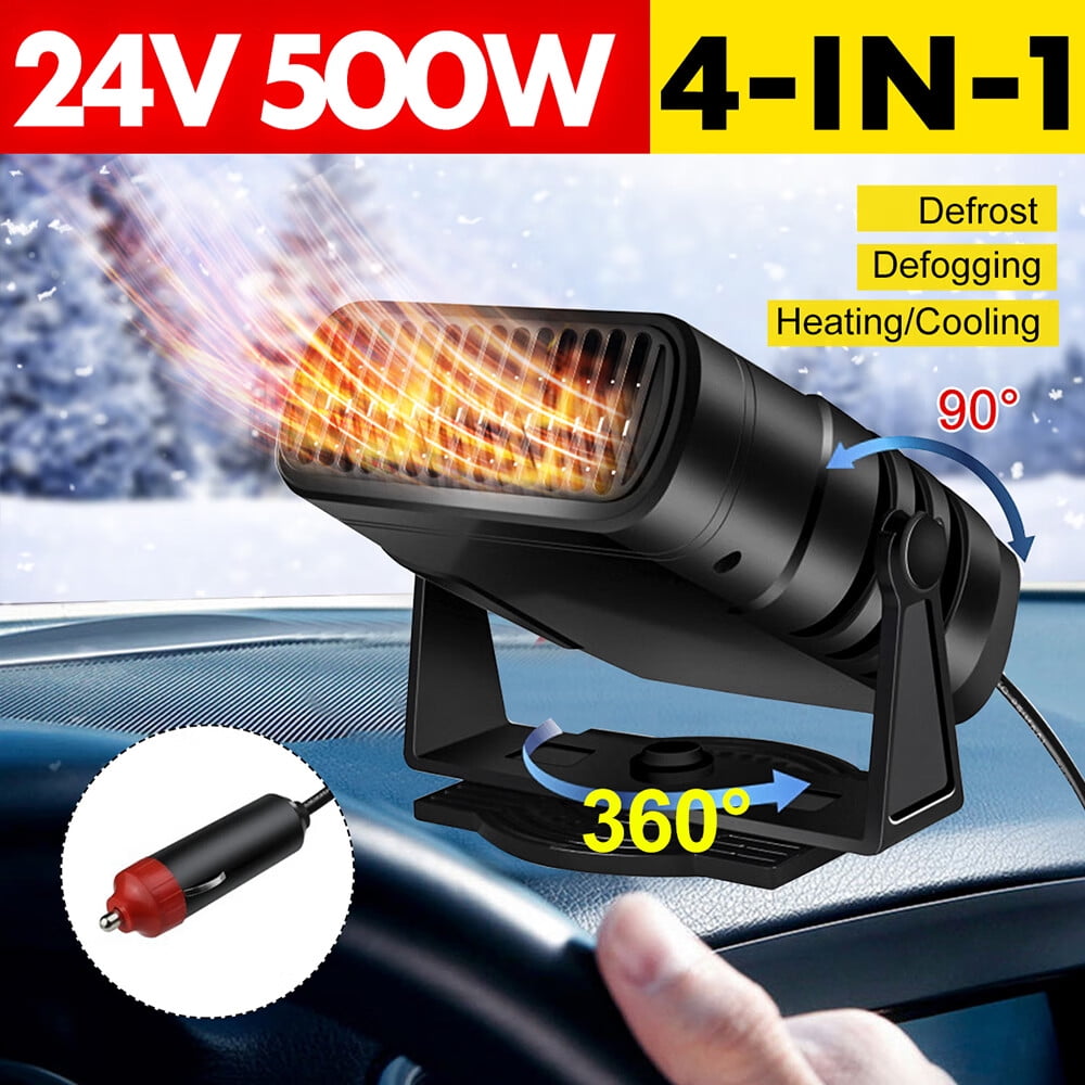 Klzo 12V/24V 240W 360° Car Heater, Portable Car Defroster Fans, Fast