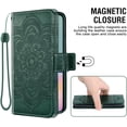 thumbnail image 4 of Phone Case for Samsung Galaxy A05s/A05 Wallet Cover with Tempered Glass Screen Protector and Leather Flip Credit Card Holder Stand Folio Cell Accessories Ao5s Ao5 A 05s 05 Women Men Dark Green, 4 of 14