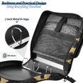 thumbnail image 5 of Haosy 3 Ring Zipper Binder with Shoulder Strap Waterproof Trapper Keeper 2 Inch D-Ring 500 Sheets Capacity, Gold Skull, 5 of 8