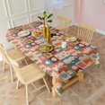 thumbnail image 3 of Multicolor Christmas Icon Pattern Rectangle Tablecloth 60"x102",Waterproof Polyester Rectangle Table Cloth, Wipeable Spillproof Polyester Tablecloth for Dining, Camping, Indoor and Outdoor, 3 of 6