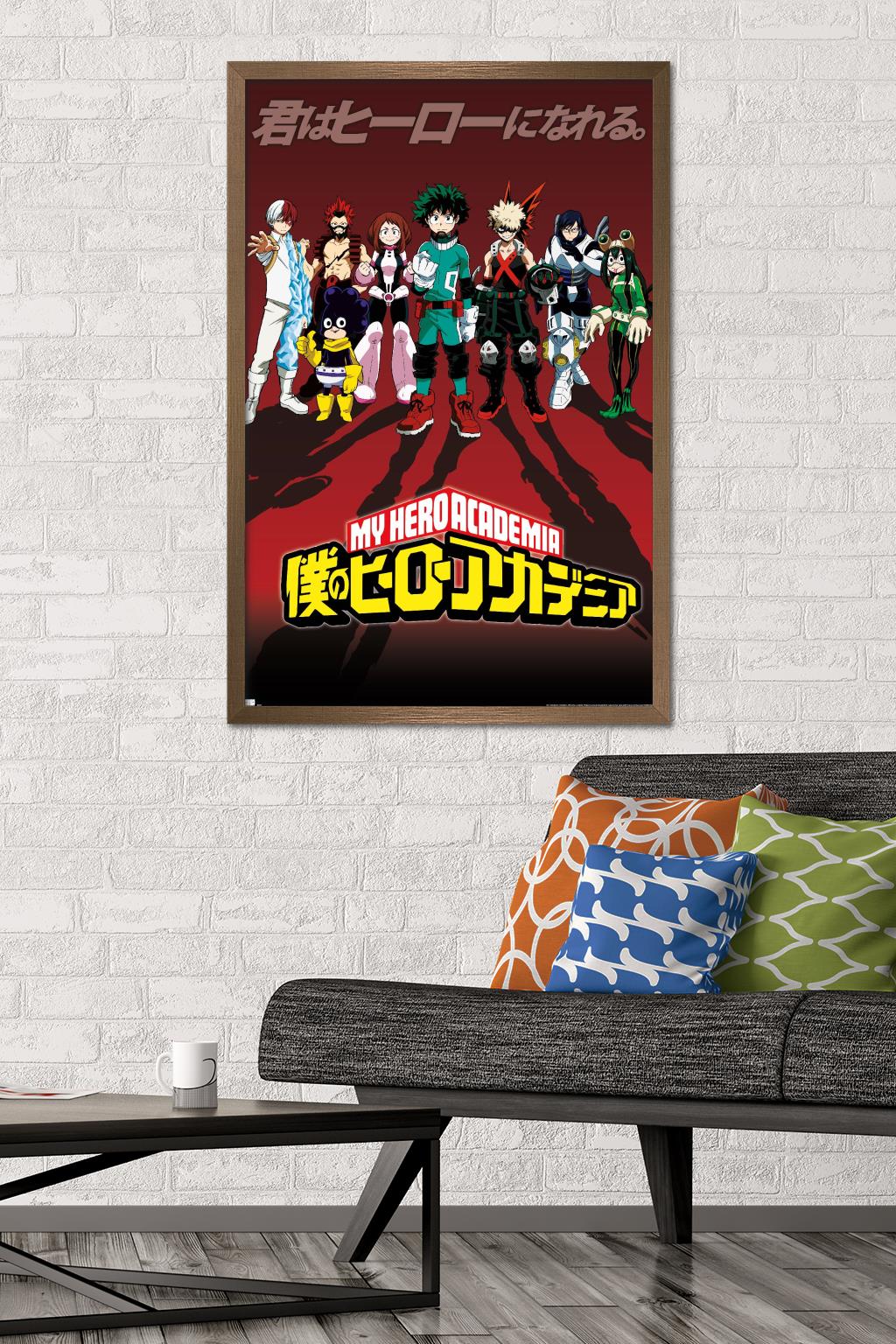 My Hero Academia - Group Pose Wall Poster, 22.375" x 34", Framed