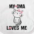 thumbnail image 4 of Inktastic My Oma Loves Me Girl Cat Girls Baby Bib, 4 of 4