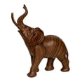 thumbnail image 4 of Elephant Statues Sculptures Desk Table Centerpiece Decors Art Works Resin Figurines for Tabletop Cabinet Farmhouse Dining Room Housewarming Brown, 4 of 9