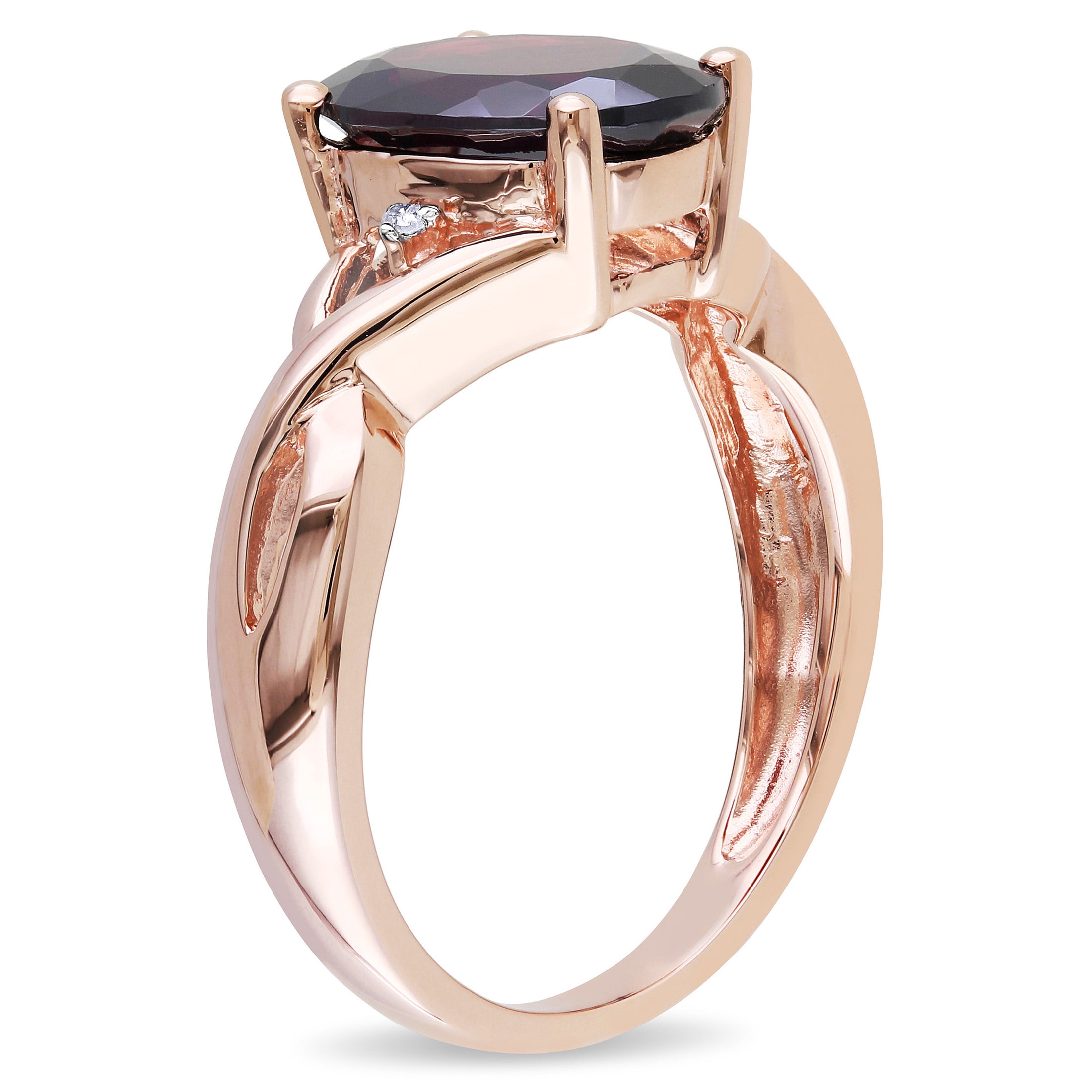 Everly Women's Garnet 10k Rose Gold Ring