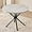Grey Stone Pattern, variant on 39 Inch Round Dining Table [Metal Cross Legs] Mid-Century Kitchen Leisure Table for 4 Person for Apartment Living Room Space Saving, Brown