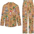 thumbnail image 5 of Top-kevin Women Long Sleeve Pajama Set Comfy Pjs Sets Christmas Cupcakes Candy Canes 2 Piece Lounge Set, 5 of 12