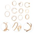 thumbnail image 5 of CIMAXIC 10Pcs Adjustable Rings Open Design Knuckle Rings Finger Decorations (Golden),0.79"X0.79"X0.39", 5 of 5