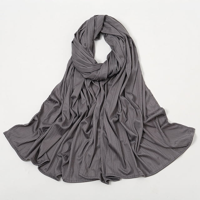 Sous 10 $ Heardband Gris Femmes Décontracté Mode Simple Couleur Unie Multicolore Tricot Côtelé Hijab Musulman