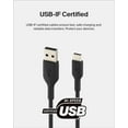 thumbnail image 4 of Belkin BoostCharge USB-C Cable (1M/3.3ft), USB-C to USB-A Cable, USB Type-C Cable for iPhone 16 Series, Samsung Galaxy S24, S24+, Note20, Pixel 8, Pixel 7, iPad Pro, Nintendo Switch, and More - Black, 4 of 8