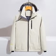 thumbnail image 3 of IROINNID Men's Windbreaker Hooded Lightweight Sun Protection Jacket Hard Shell Waterproof Mountain Outdoor Jacket,White, 3 of 8