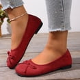 thumbnail image 6 of SuTry Women's Round Toe Flats Bow Detail Slip On Soft Comfortable Casual Walking Shoes(36), 6 of 9