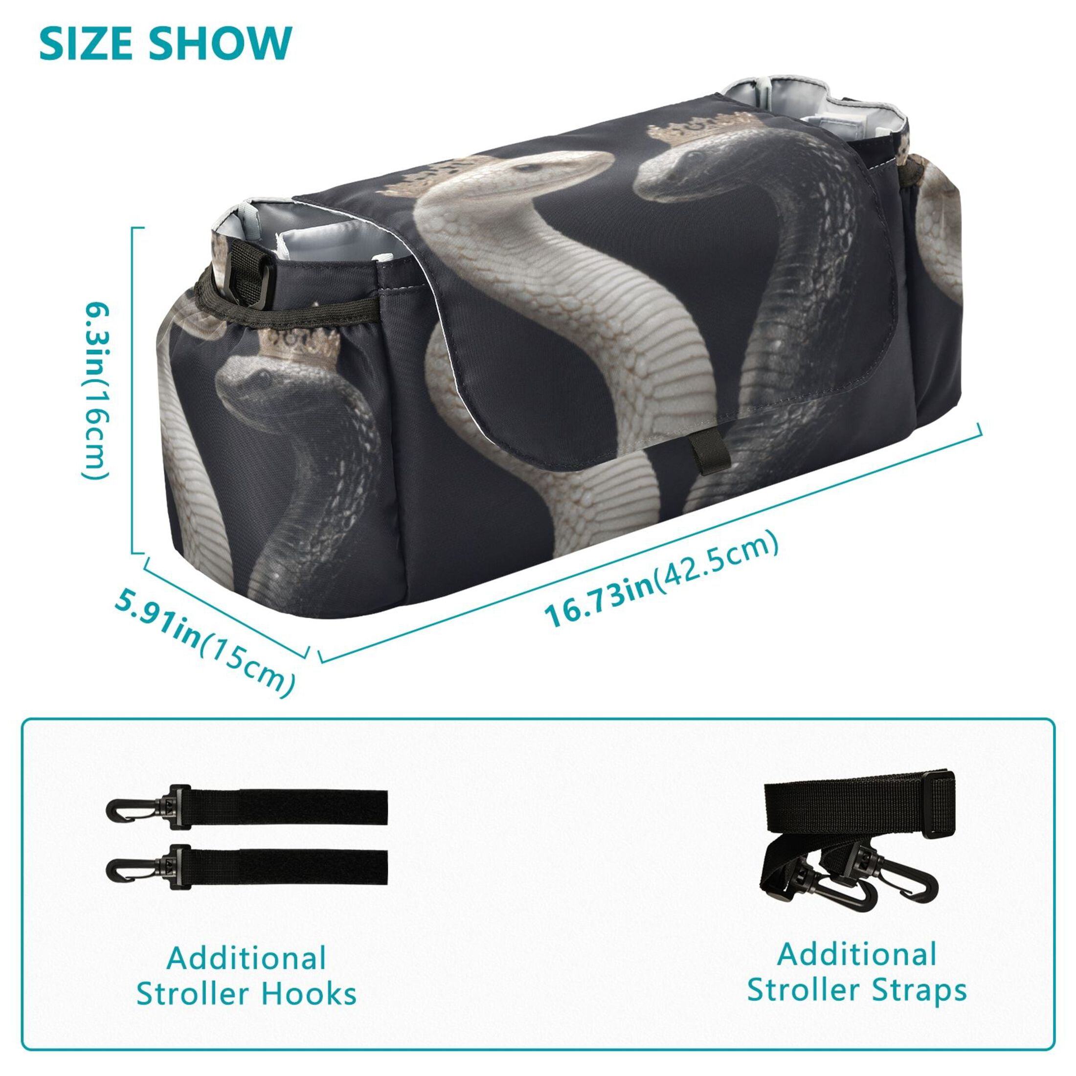 DIXRUYEE Stroller Organizer Royal Serpents Printed