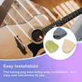 thumbnail image 3 of Maytalsory 6 Pieces Guitar Tune Peg Machine Head Replacement Universal String Instrument Accessory Music Playing Tuning Button Black 1Set, 3 of 6