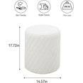thumbnail image 4 of Modern Round Ottoman with Soft Padded Seat, Multifunctional Vanity Chairs for Makeup, Upholstered Footrest Stool Ottoman Foot Stool for Living Room, Bedroom, 4 of 14