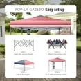 thumbnail image 4 of Alpha Joy 10x10ft Pop-up Canopy Instant Outdoor Canopy Tent Portable Straight Leg Shelter with Roller Bag for Outside, Flag, 4 of 9