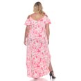 thumbnail image 4 of White Mark Robe Maxi Teinture sur Nœuds Épaules Dénudées pour Femmes, 4 of 6
